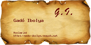 Gadó Ibolya névjegykártya